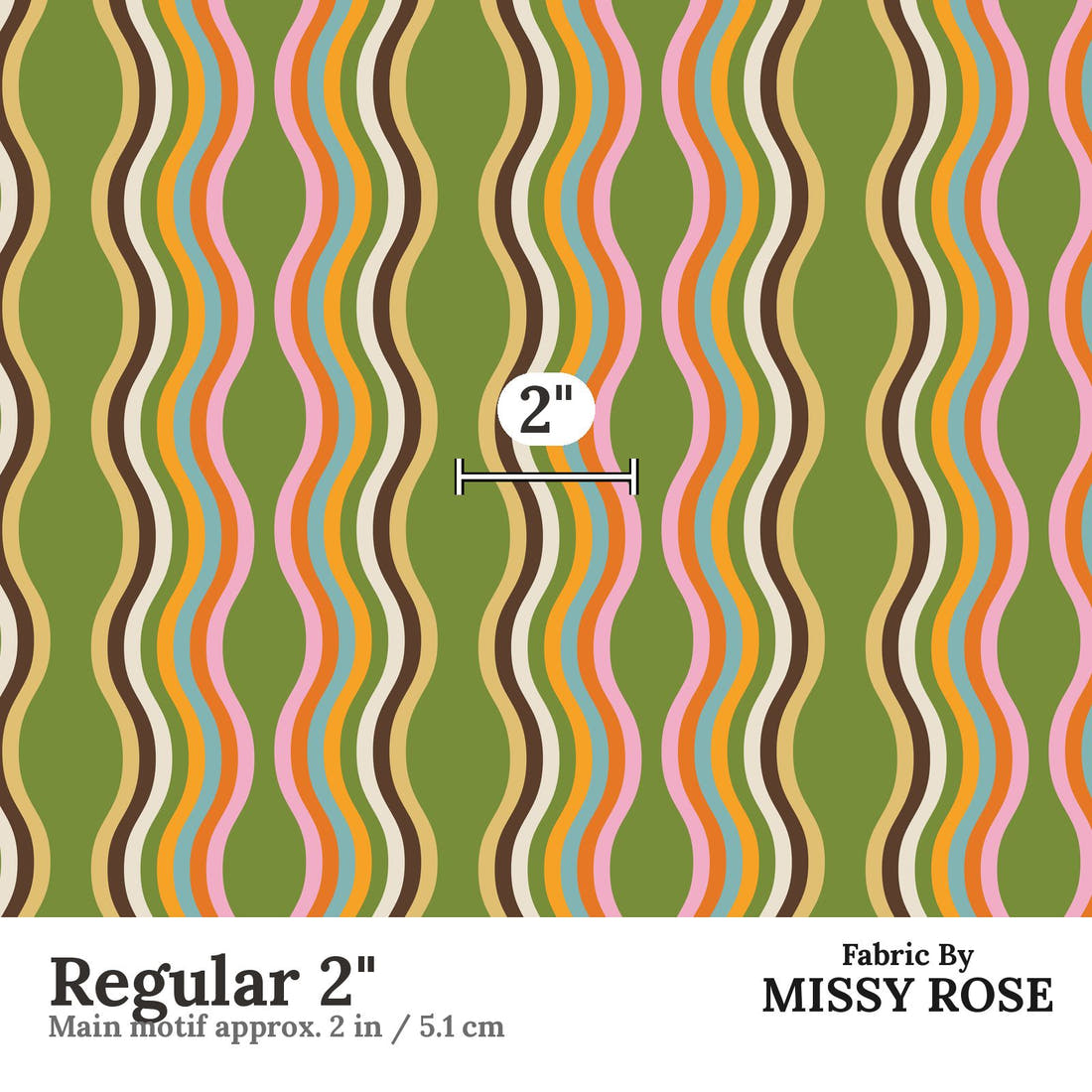 Kristina Forrest 167 Regular 2 inch print scale guide | Fabric by Missy Rose