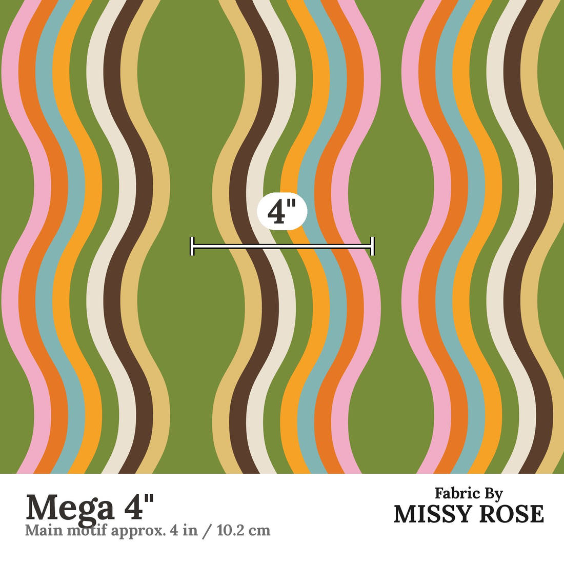 Kristina Forrest 167 Mega 4 inch print scale guide | Fabric by Missy Rose