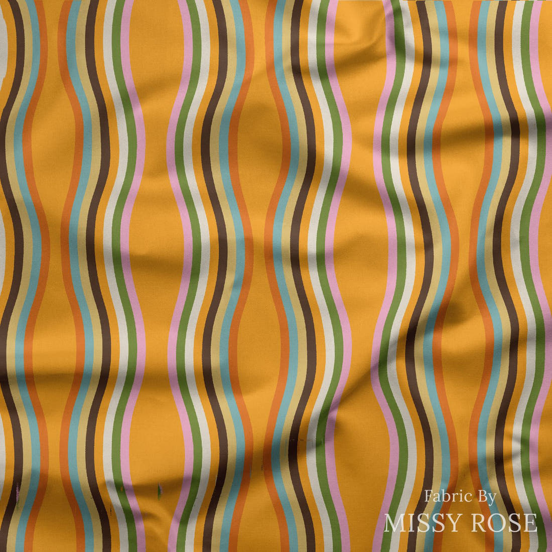 Kristina Forrest 168 draped fabric mockup - custom printed fabric by the metre | Fabric by Missy Rose