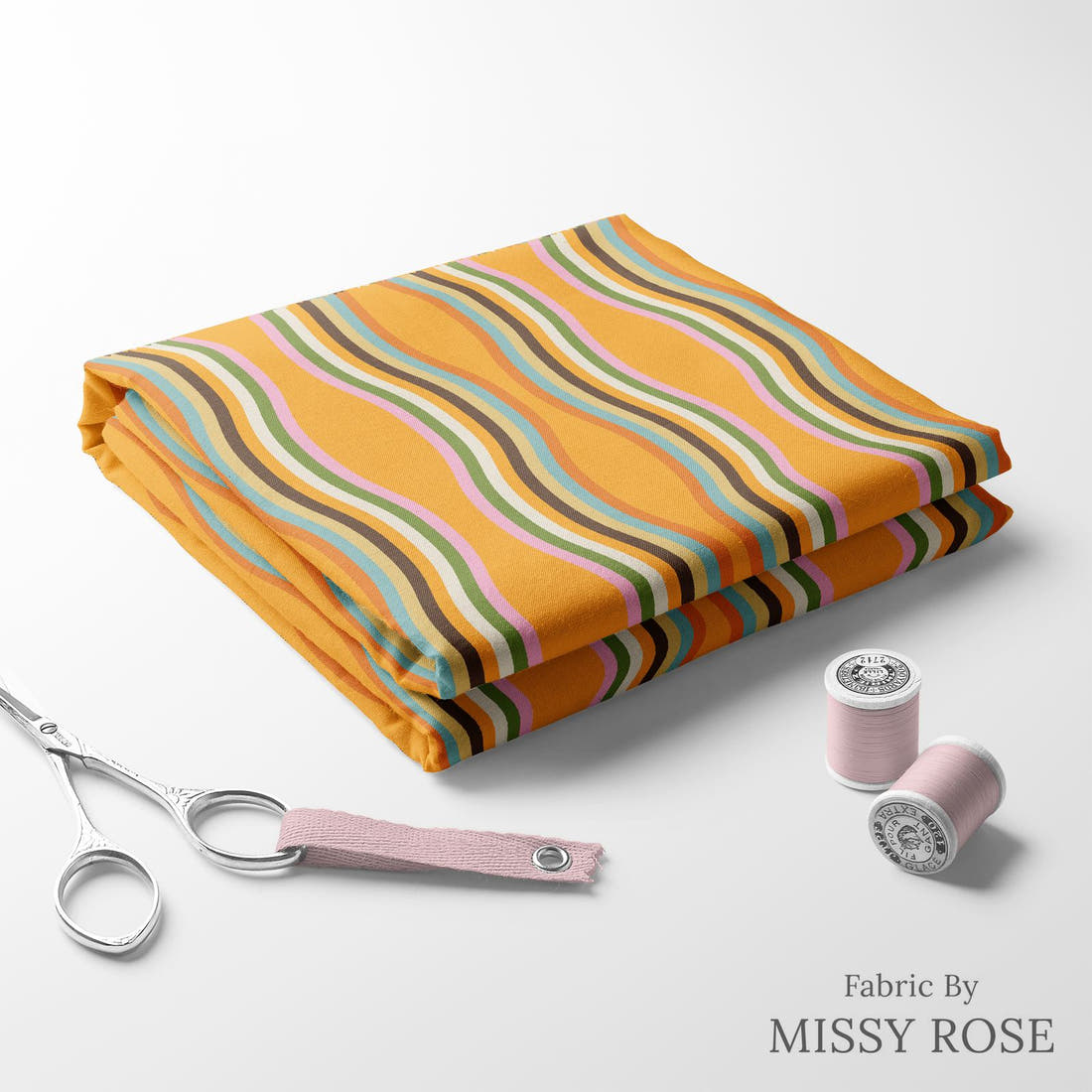 Kristina Forrest 168 folded fabric stack with matching thread - pre-order fabric Australia | Fabric by Missy Rose