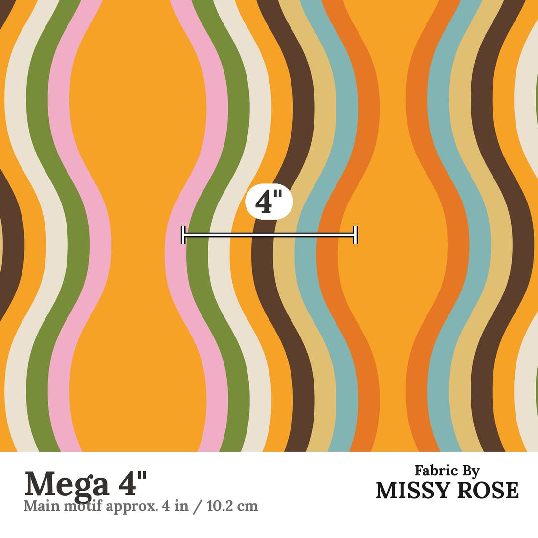 Kristina Forrest 168 Mega 4 inch print scale guide | Fabric by Missy Rose