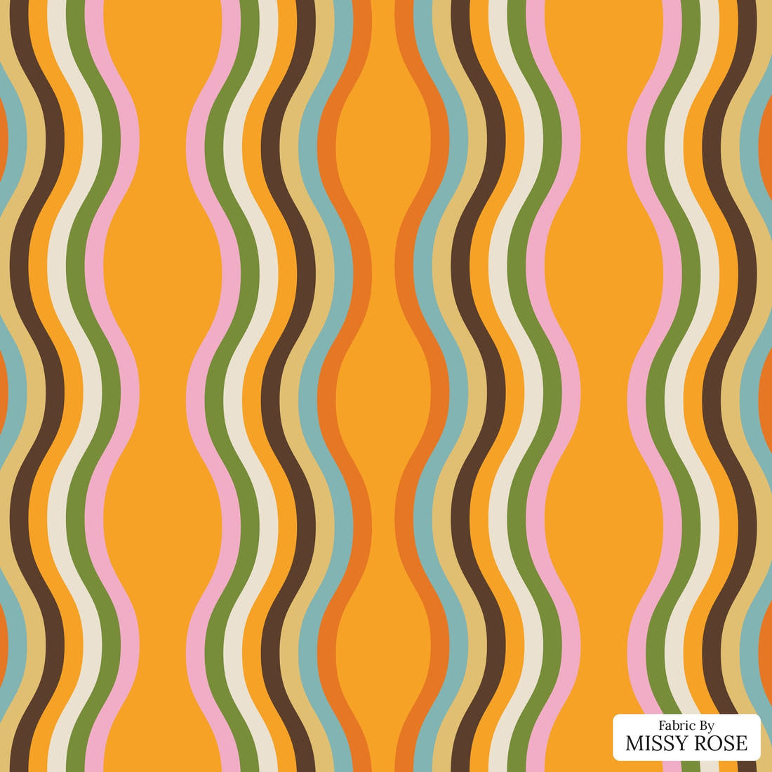 Kristina Forrest 168 - flat view of the print, zoom in for detail | Fabric by Missy Rose
