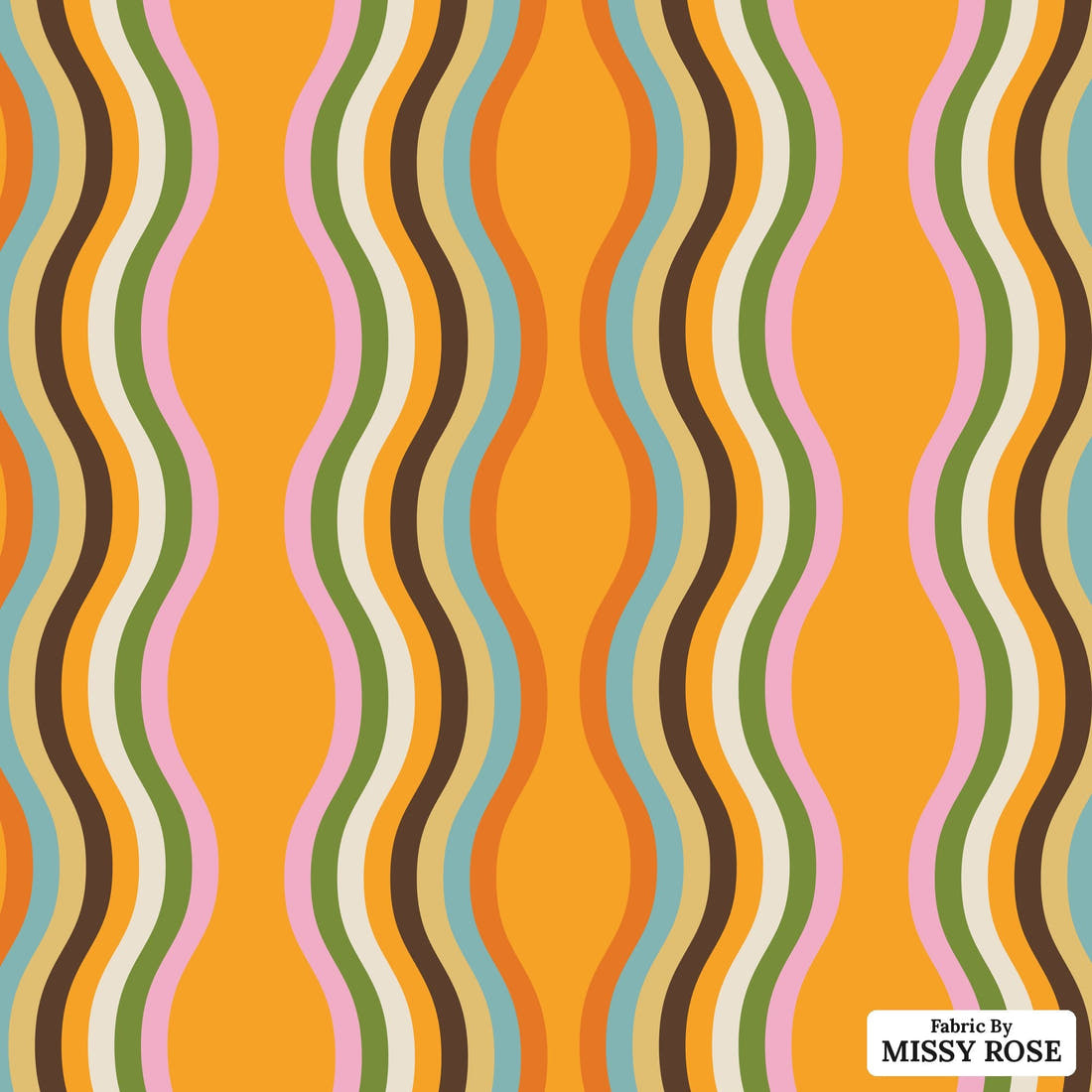 Kristina Forrest 168 - flat view of the print, zoom in for detail | Fabric by Missy Rose