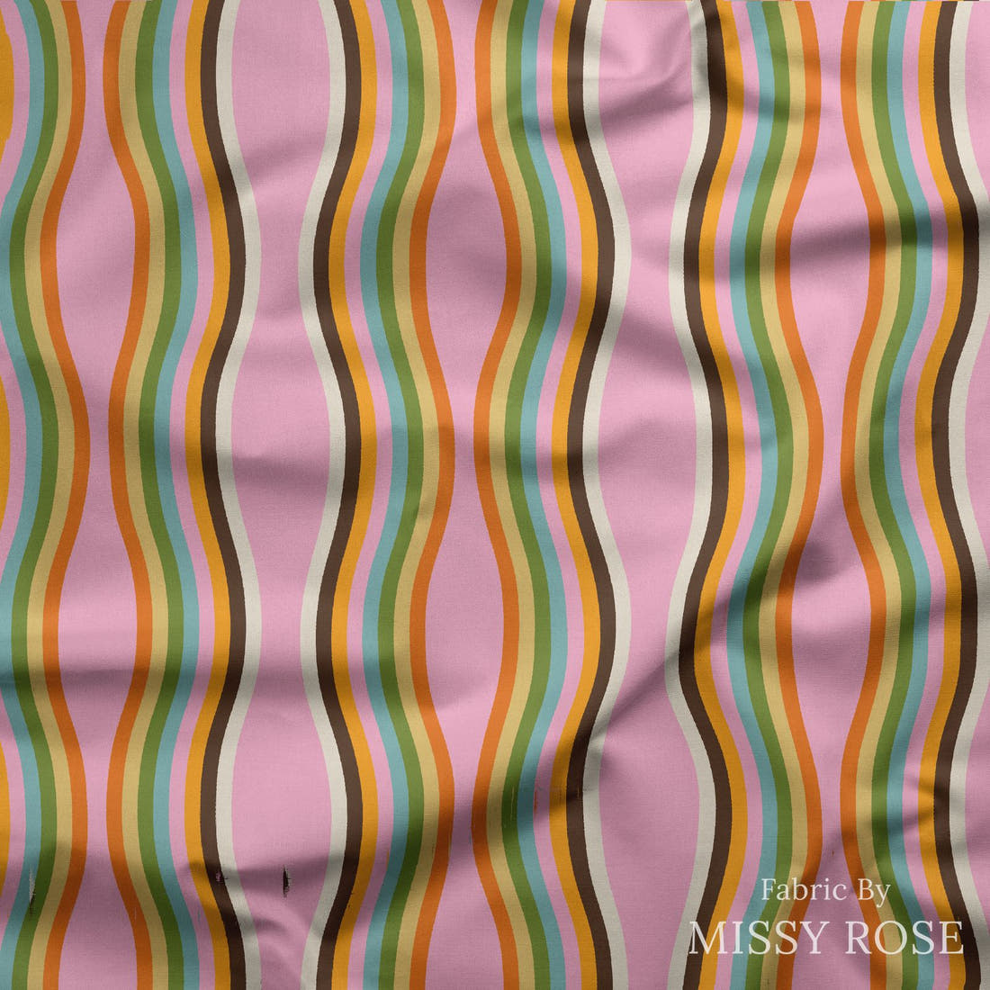 Kristina Forrest 169 draped fabric mockup - custom printed fabric by the metre | Fabric by Missy Rose