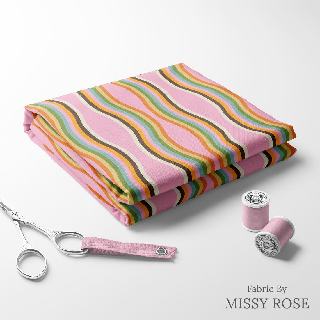 Kristina Forrest 169 folded fabric stack with matching thread - pre-order fabric Australia | Fabric by Missy Rose