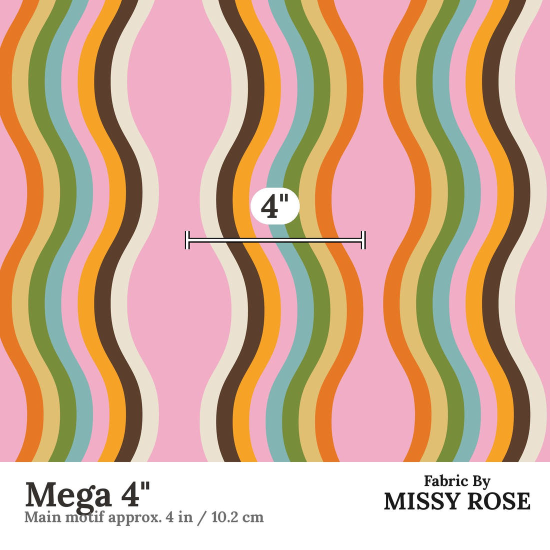 Kristina Forrest 169 Mega 4 inch print scale guide | Fabric by Missy Rose
