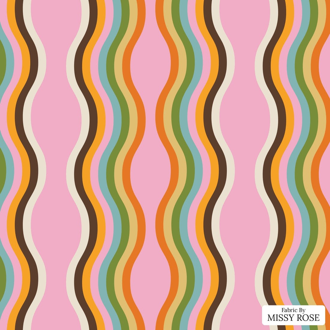 Kristina Forrest 169 - flat view of the print, zoom in for detail | Fabric by Missy Rose
