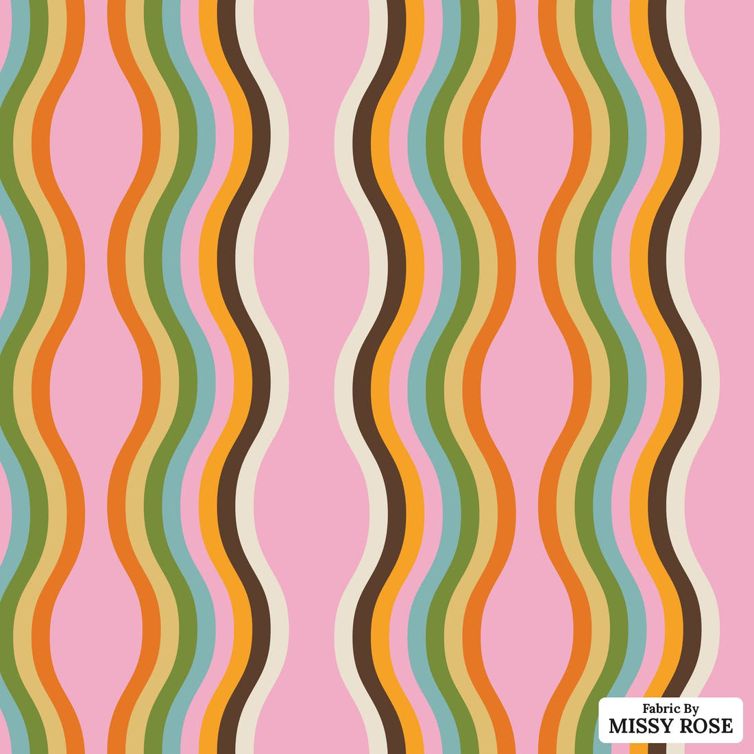 Kristina Forrest 169 - flat view of the print, zoom in for detail | Fabric by Missy Rose