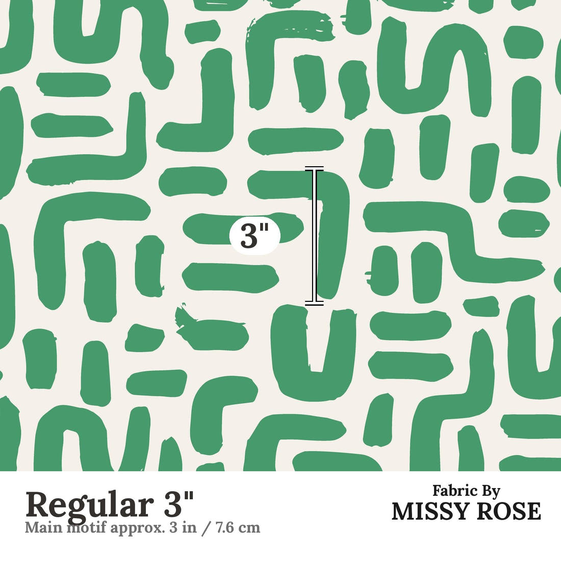 Kristina Forrest 17 Regular 3 inch print scale guide | Fabric by Missy Rose