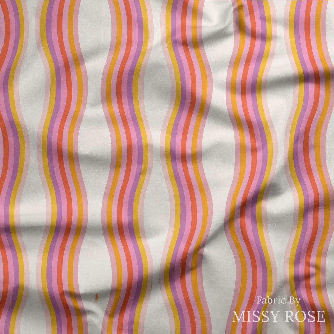 Kristina Forrest 170 draped fabric mockup - custom printed fabric by the metre | Fabric by Missy Rose