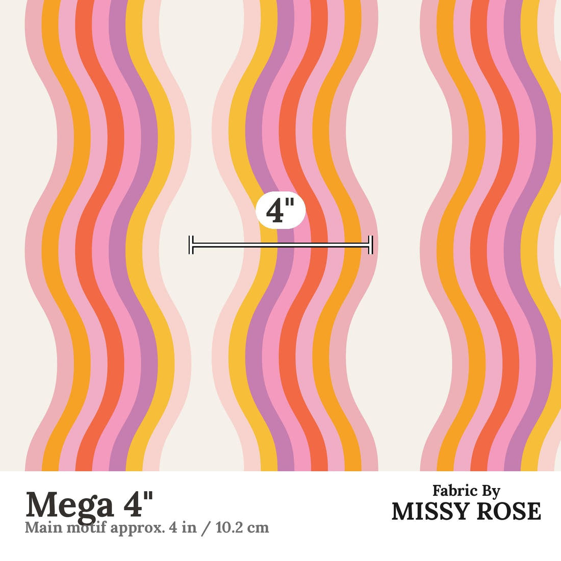 Kristina Forrest 170 Mega 4 inch print scale guide | Fabric by Missy Rose