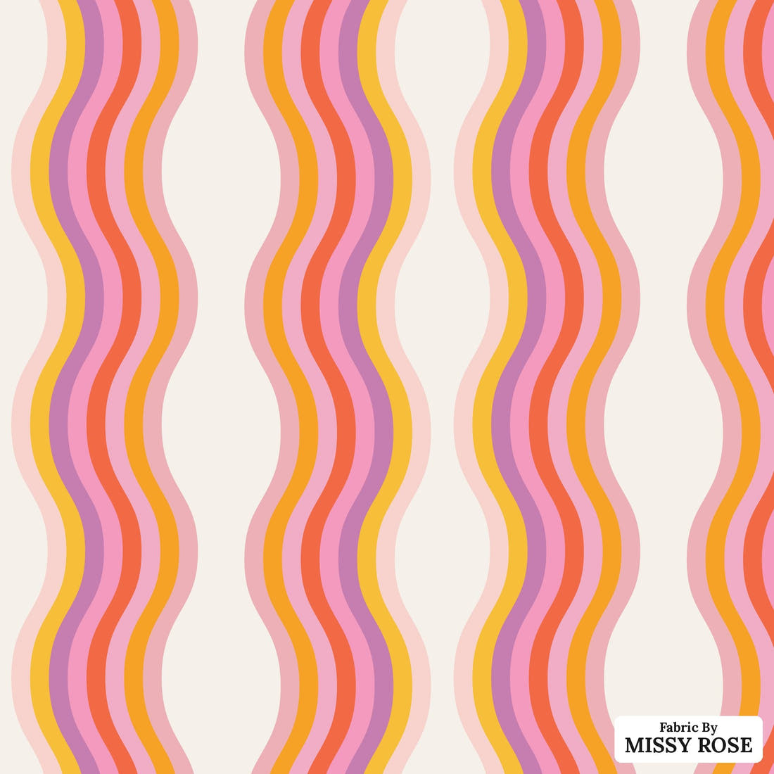 Kristina Forrest 170 - flat view of the print, zoom in for detail | Fabric by Missy Rose