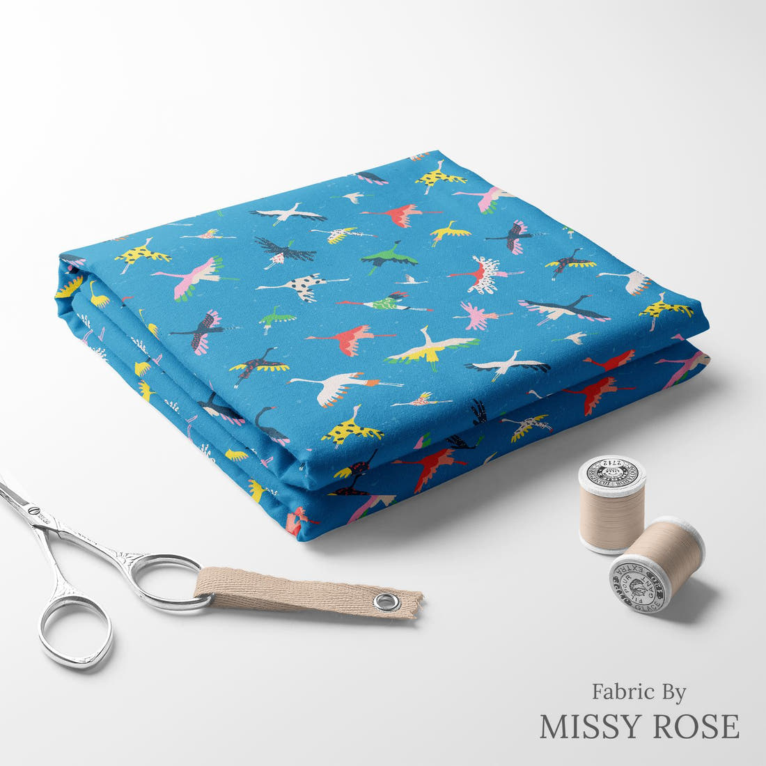 Kristina Forrest 171 folded fabric stack with matching thread - pre-order fabric Australia | Fabric by Missy Rose