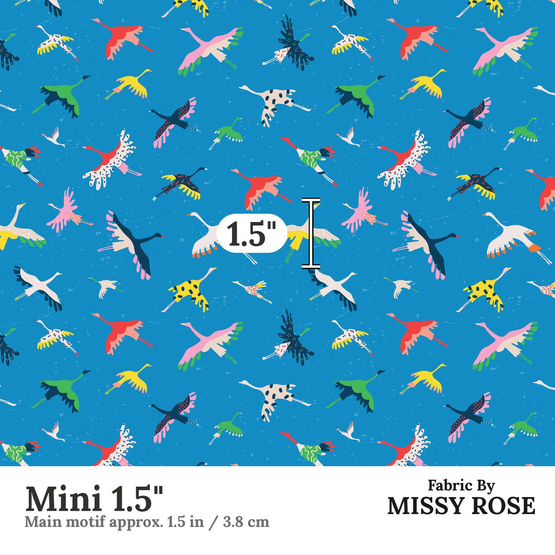 Kristina Forrest 171 Mini 1.5 inch print scale guide | Fabric by Missy Rose
