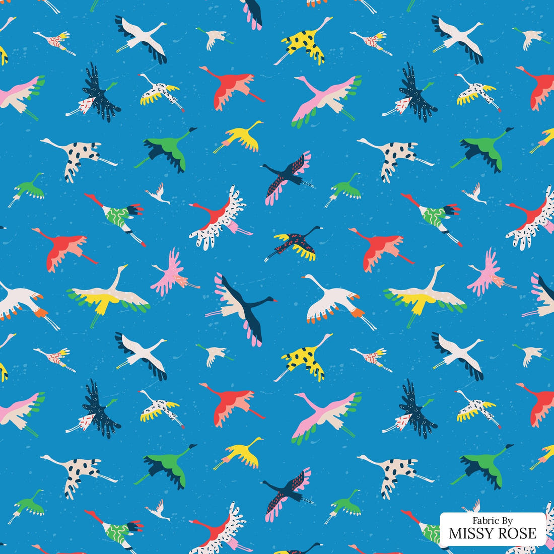 Kristina Forrest 171 - flat view of the print, zoom in for detail | Fabric by Missy Rose