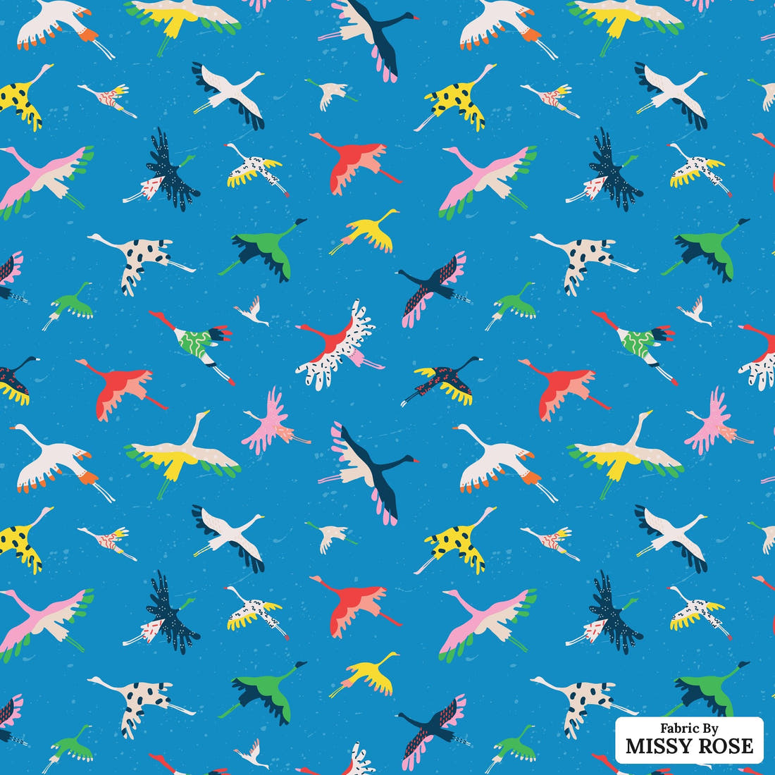Kristina Forrest 171 - flat view of the print, zoom in for detail | Fabric by Missy Rose