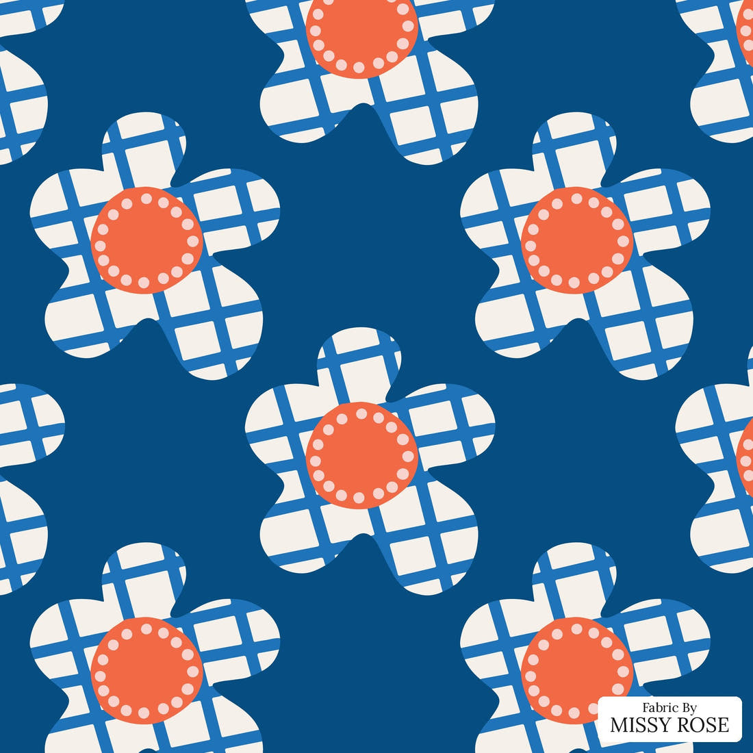 Kristina Forrest 172 - flat view of the print, zoom in for detail | Fabric by Missy Rose
