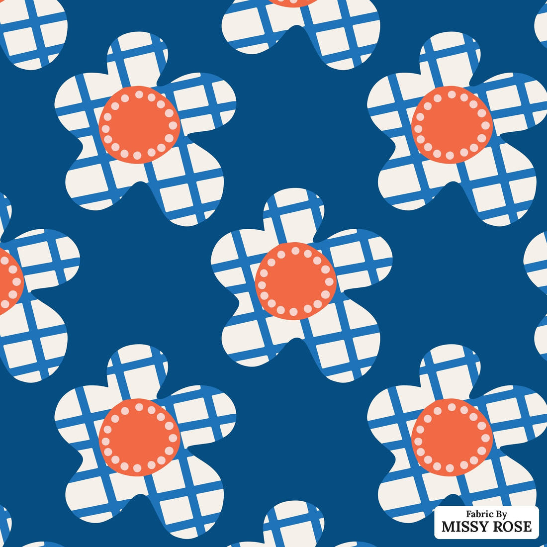 Kristina Forrest 172 - flat view of the print, zoom in for detail | Fabric by Missy Rose