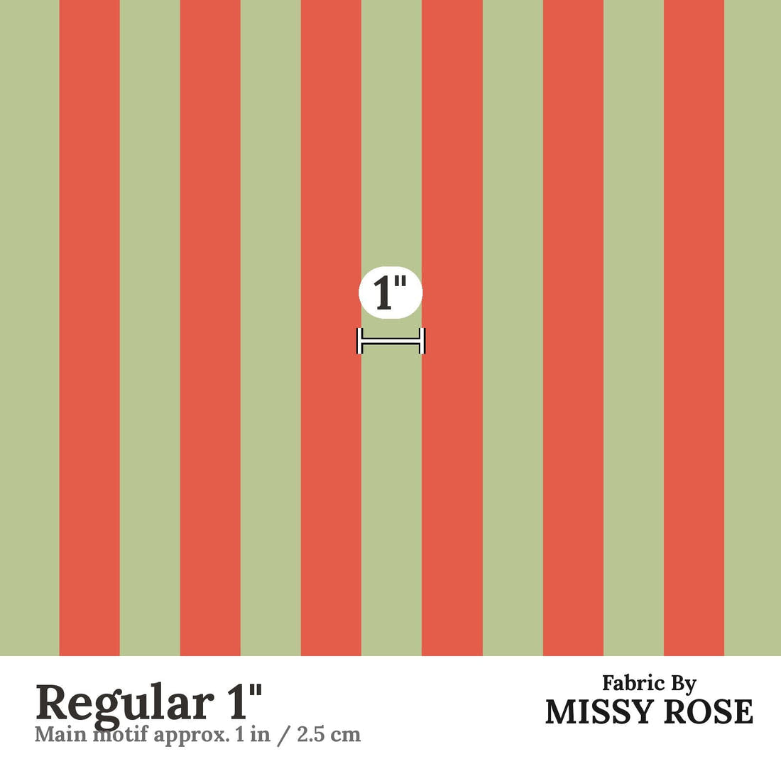 Kristina Forrest 174 Regular 1 inch print scale guide | Fabric by Missy Rose