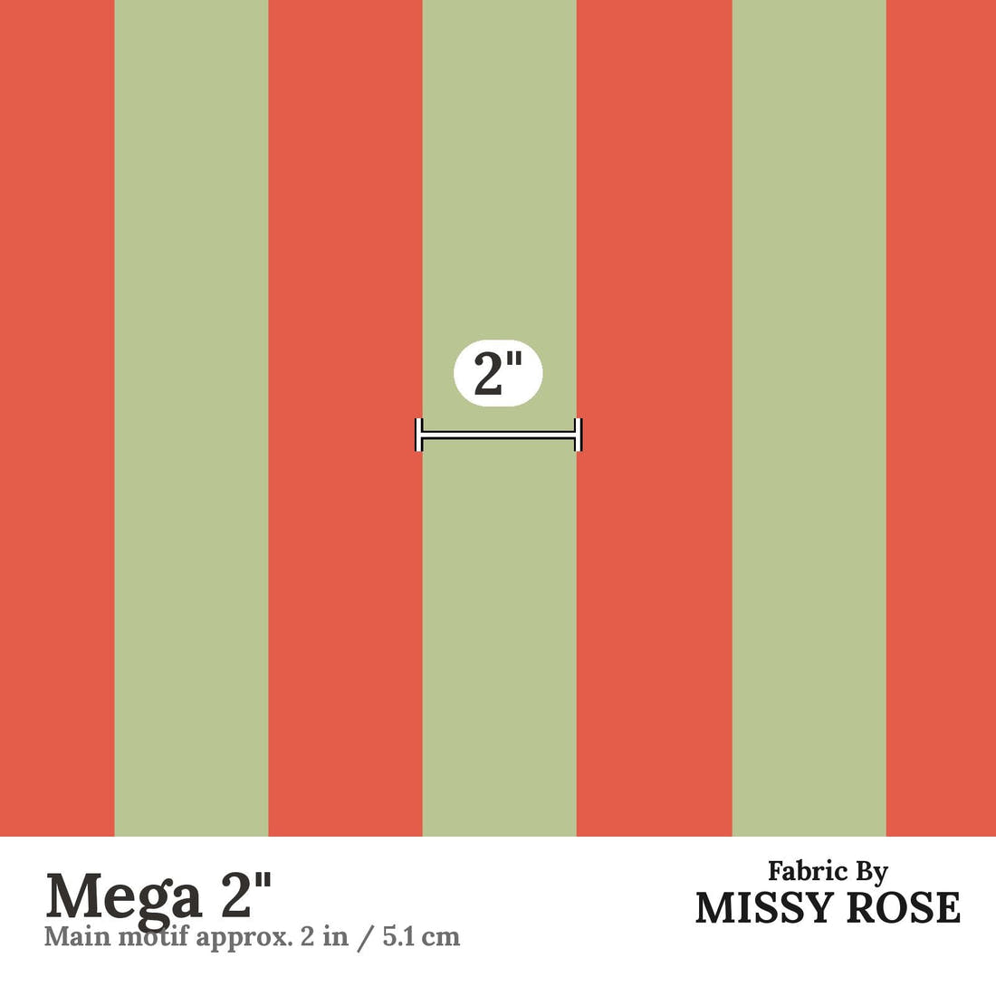 Kristina Forrest 174 Mega 2 inch print scale guide | Fabric by Missy Rose