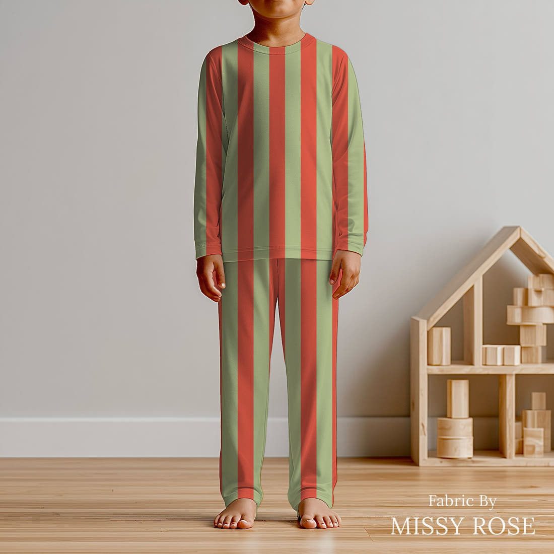 Kristina Forrest 174 sewn into kids' pyjamas - see how the print looks made up | Fabric by Missy Rose