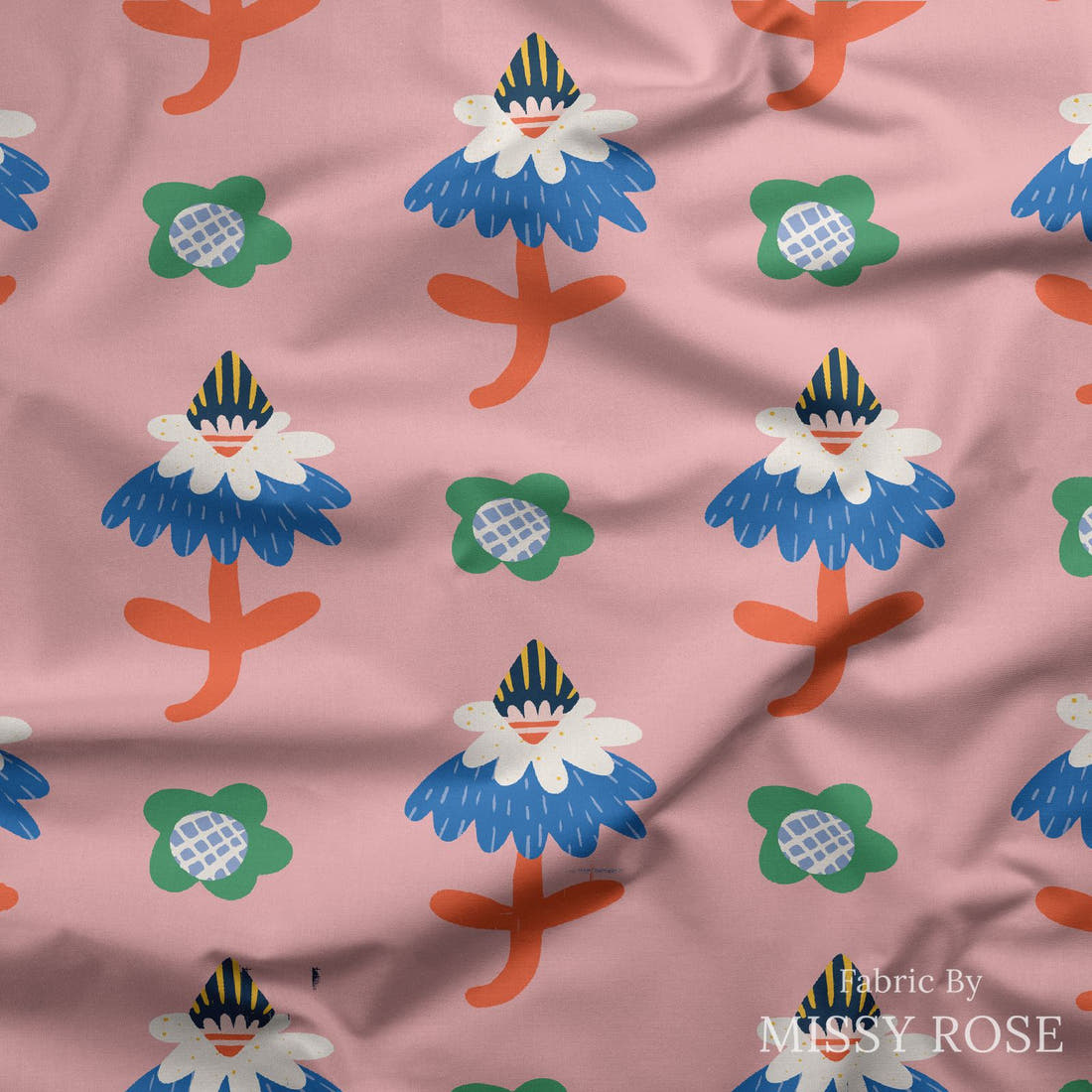 Kristina Forrest 176 draped fabric mockup - custom printed fabric by the metre | Fabric by Missy Rose