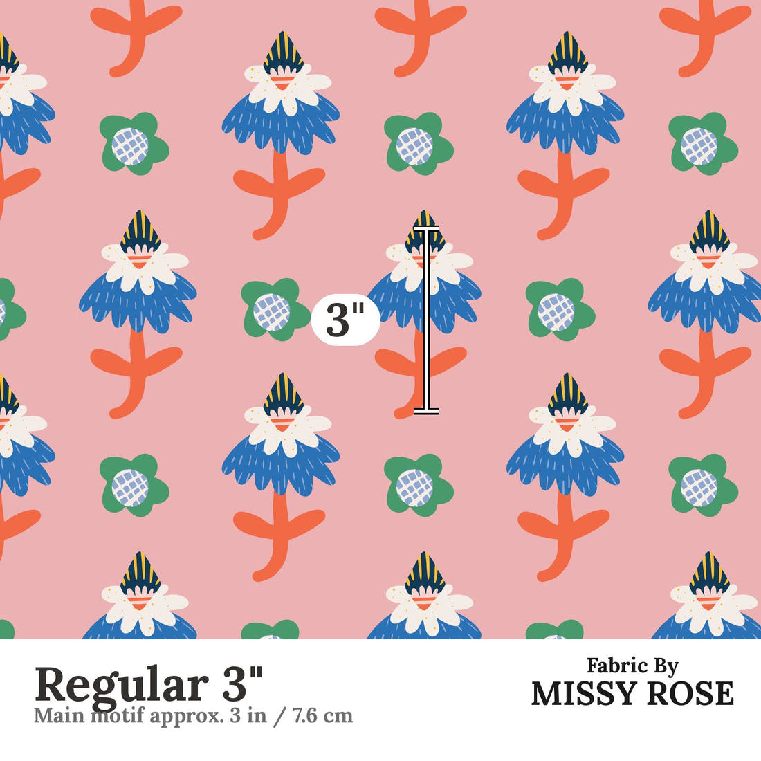 Kristina Forrest 176 Regular 3 inch print scale guide | Fabric by Missy Rose