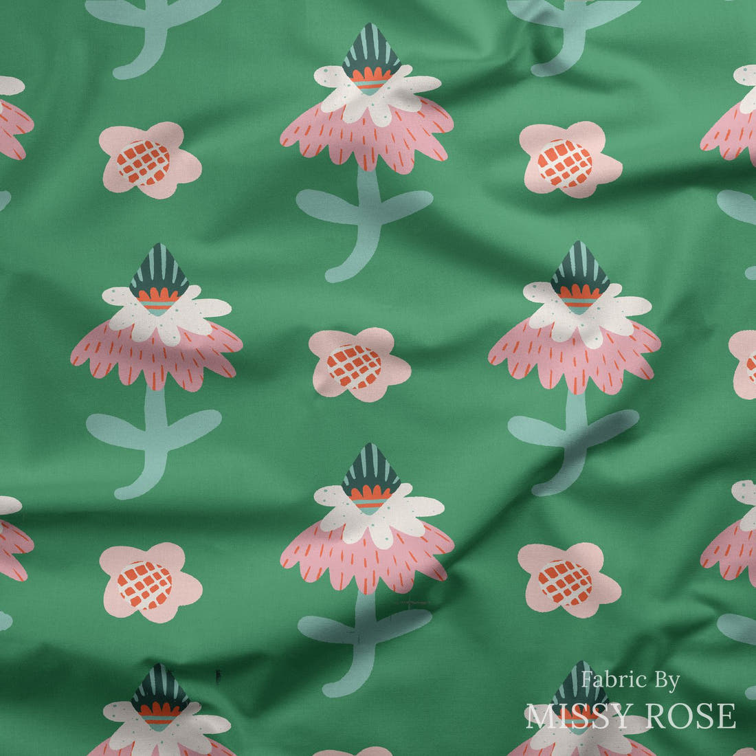 Kristina Forrest 177 draped fabric mockup - custom printed fabric by the metre | Fabric by Missy Rose