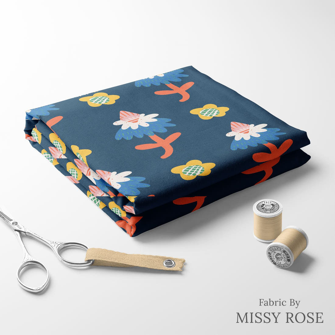 Kristina Forrest 178 folded fabric stack with matching thread - pre-order fabric Australia | Fabric by Missy Rose