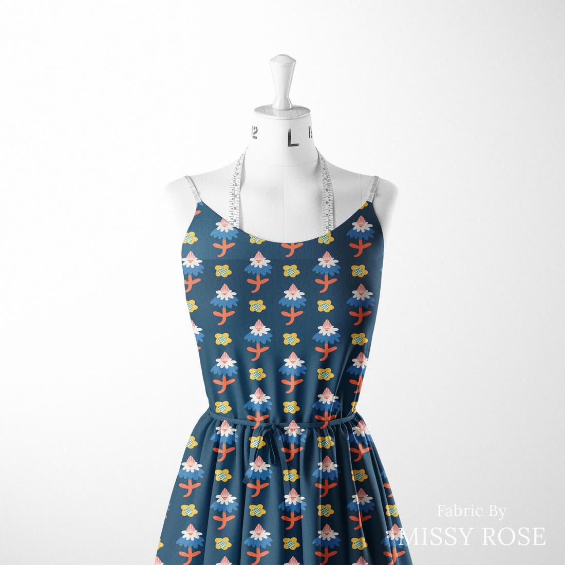 Kristina Forrest 178 sewn into a women's dress - see how the print looks made up | Fabric by Missy Rose