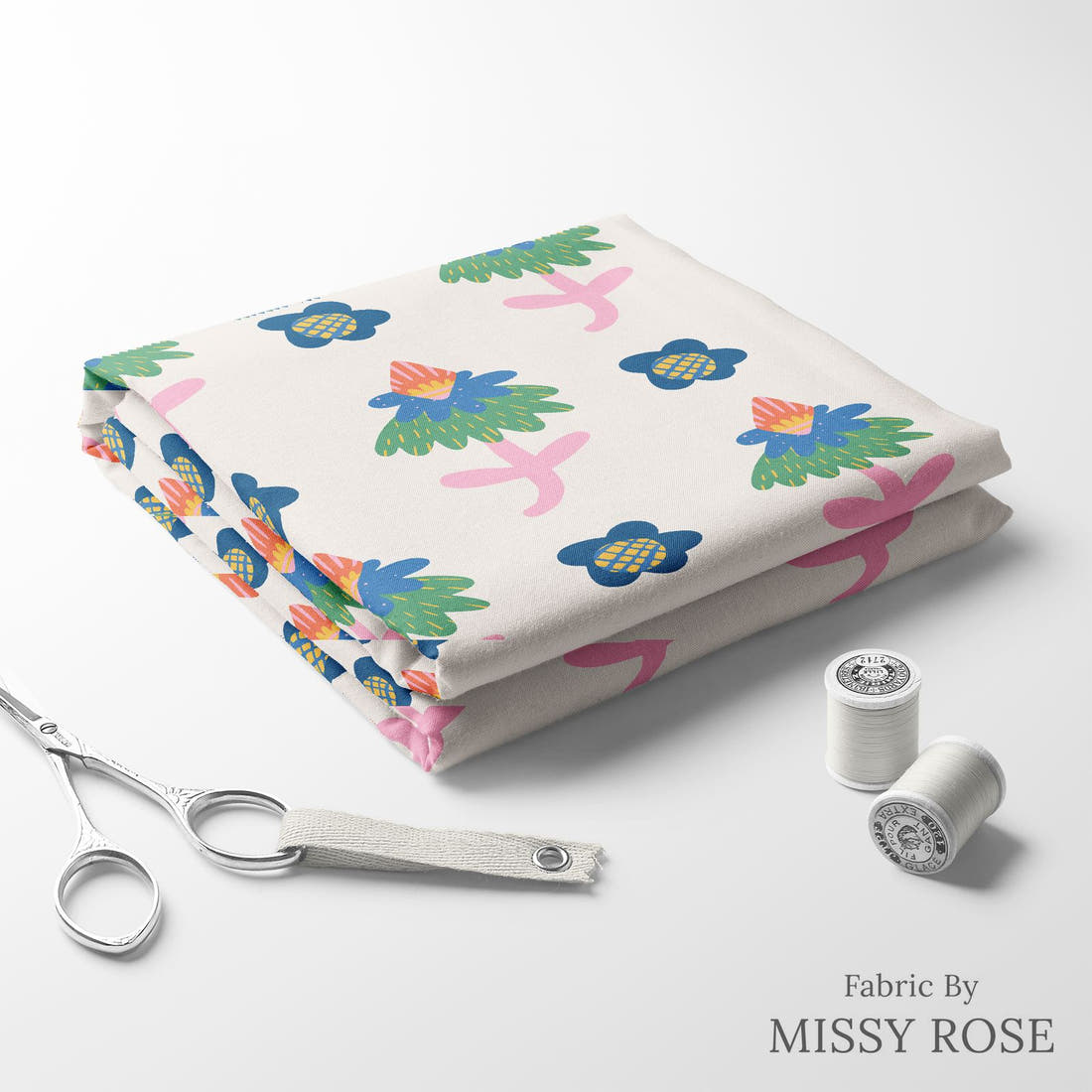 Kristina Forrest 179 folded fabric stack with matching thread - pre-order fabric Australia | Fabric by Missy Rose