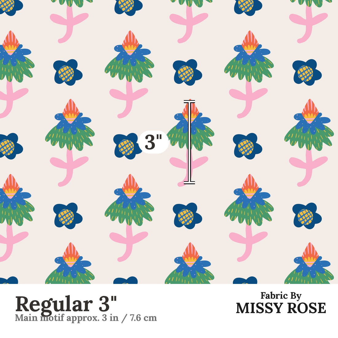 Kristina Forrest 179 Regular 3 inch print scale guide | Fabric by Missy Rose