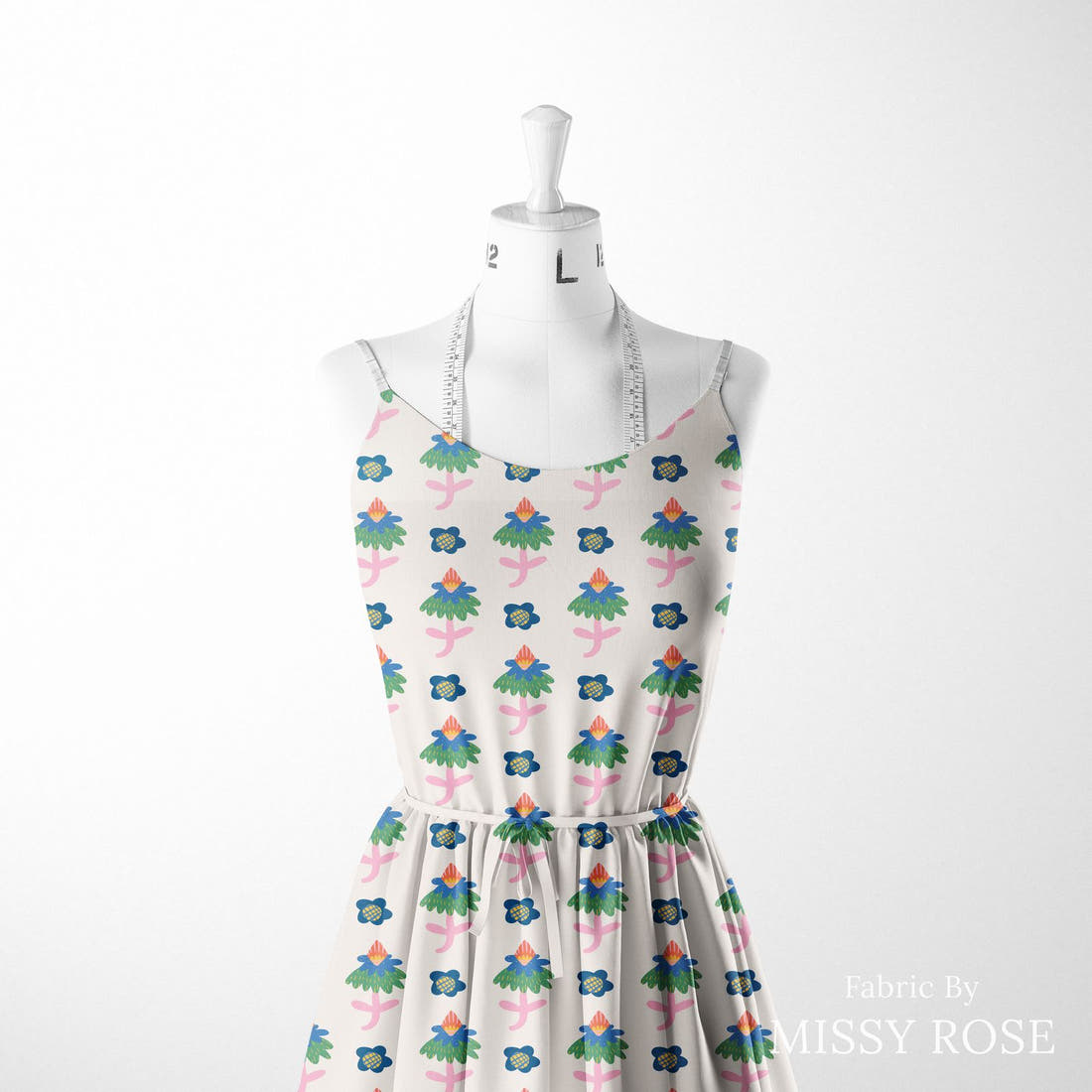 Kristina Forrest 179 sewn into a women's dress - see how the print looks made up | Fabric by Missy Rose