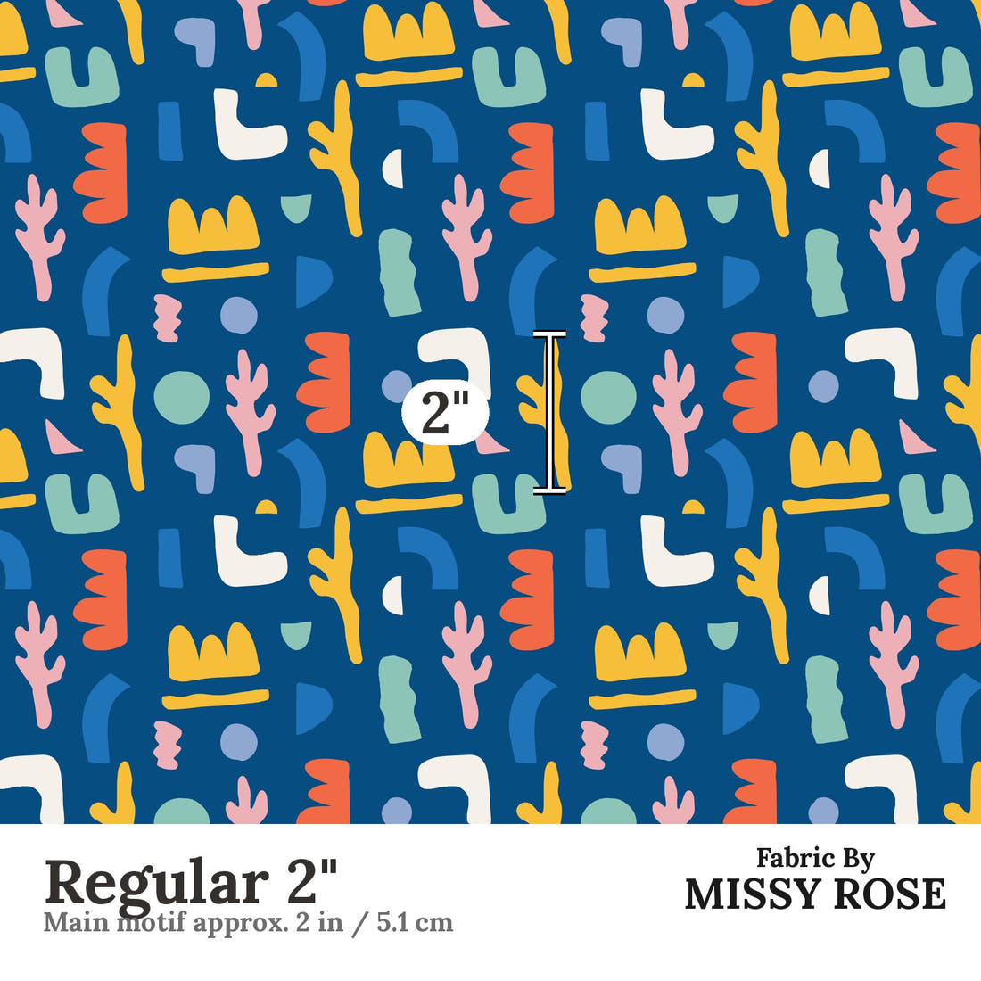 Kristina Forrest 18 Regular 2 inch print scale guide | Fabric by Missy Rose