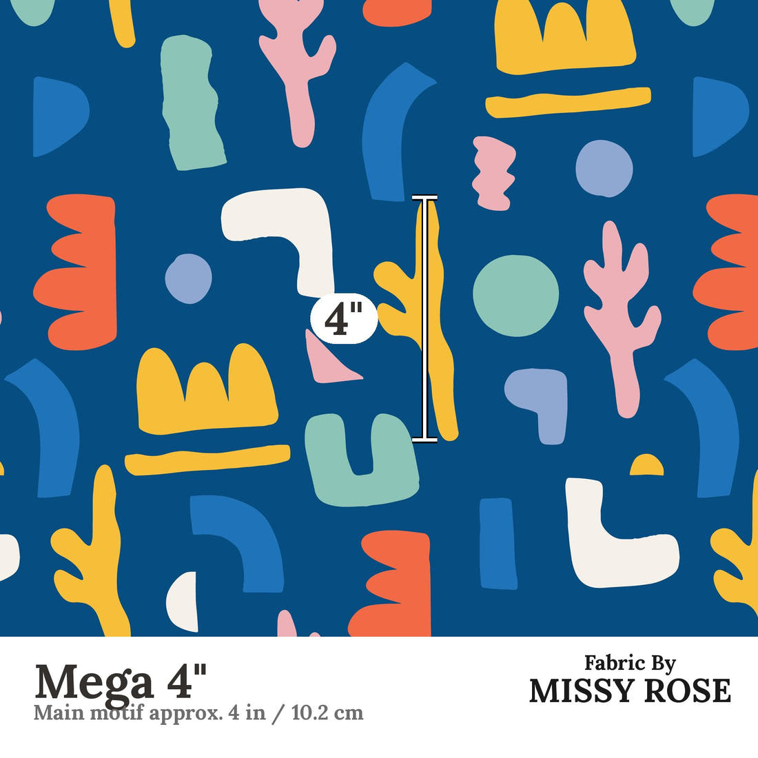 Kristina Forrest 18 Mega 4 inch print scale guide | Fabric by Missy Rose