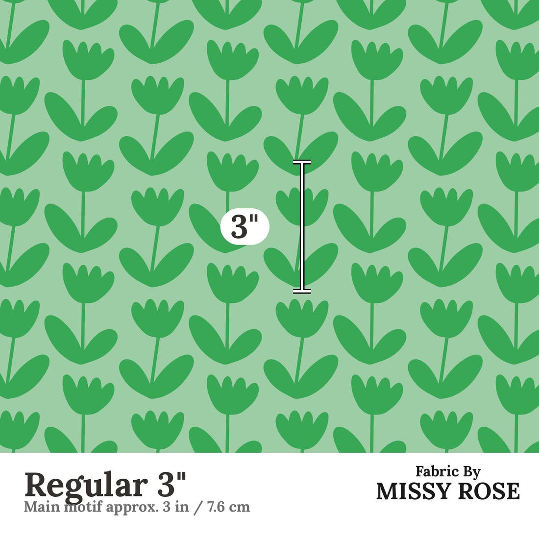 Kristina Forrest 180 Regular 3 inch print scale guide | Fabric by Missy Rose