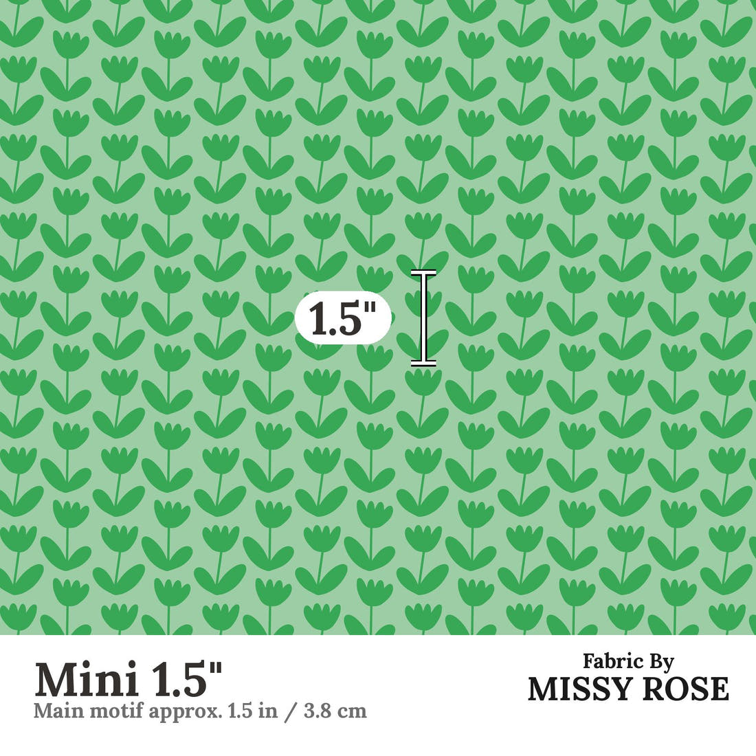 Kristina Forrest 180 Mini 1.5 inch print scale guide | Fabric by Missy Rose