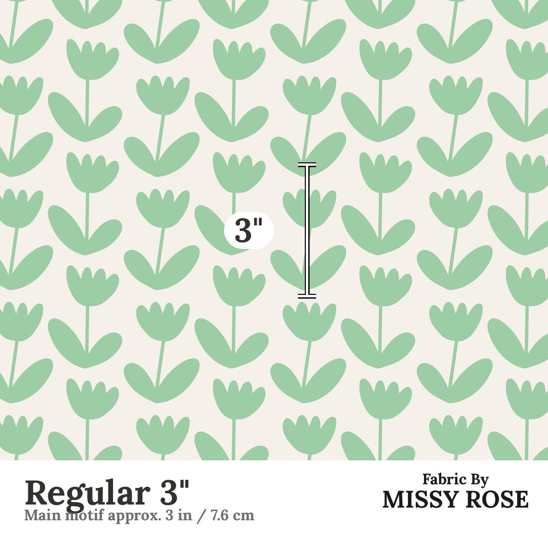 Kristina Forrest 181 Regular 3 inch print scale guide | Fabric by Missy Rose