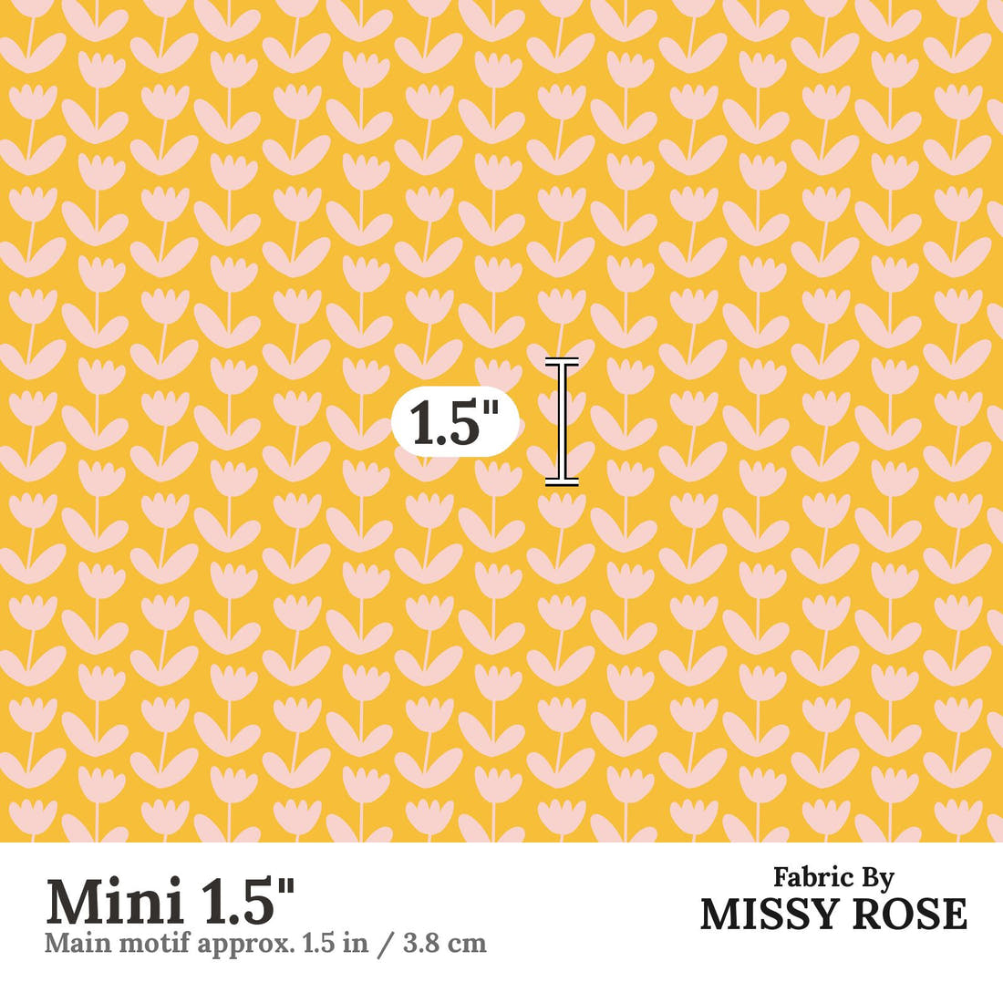 Kristina Forrest 182 Mini 1.5 inch print scale guide | Fabric by Missy Rose