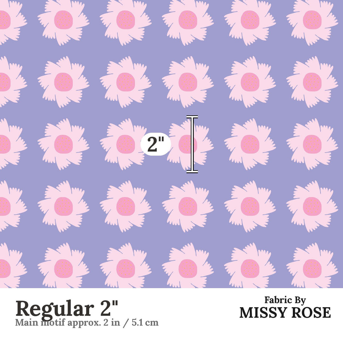 Kristina Forrest 184 Regular 2 inch print scale guide | Fabric by Missy Rose