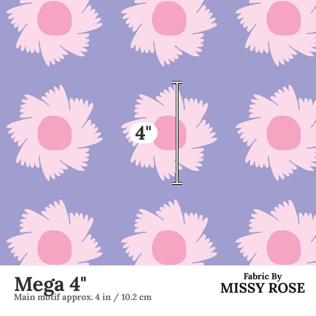 Kristina Forrest 184 Mega 4 inch print scale guide | Fabric by Missy Rose