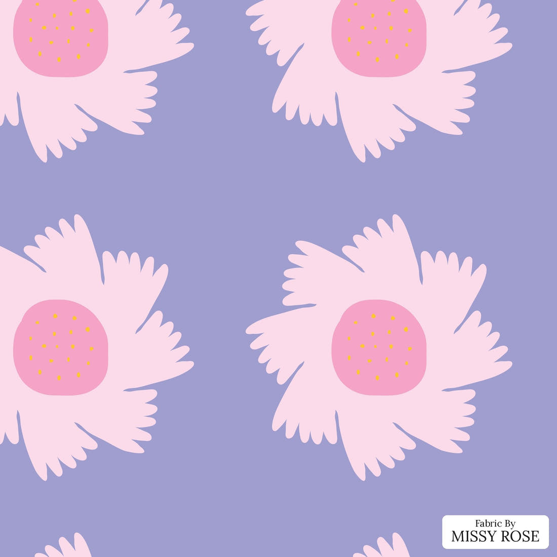 Kristina Forrest 184 - flat view of the print, zoom in for detail | Fabric by Missy Rose