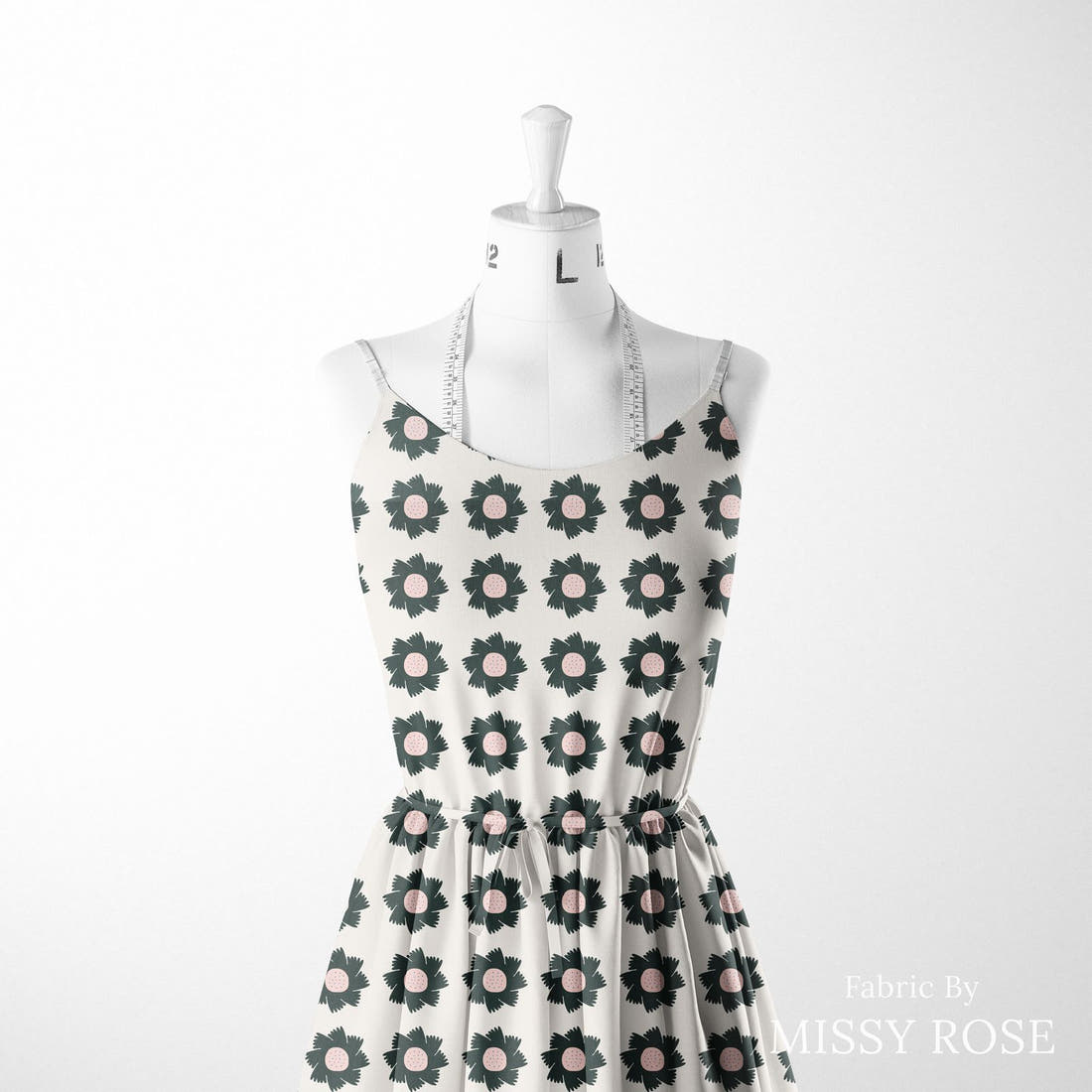Kristina Forrest 185 sewn into a women's dress - see how the print looks made up | Fabric by Missy Rose