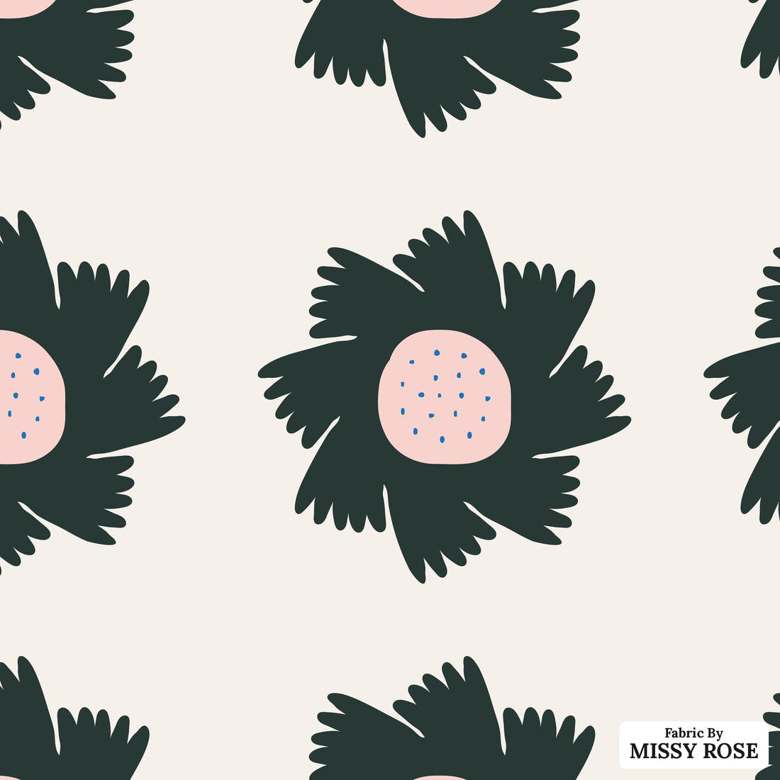 Kristina Forrest 185 - flat view of the print, zoom in for detail | Fabric by Missy Rose