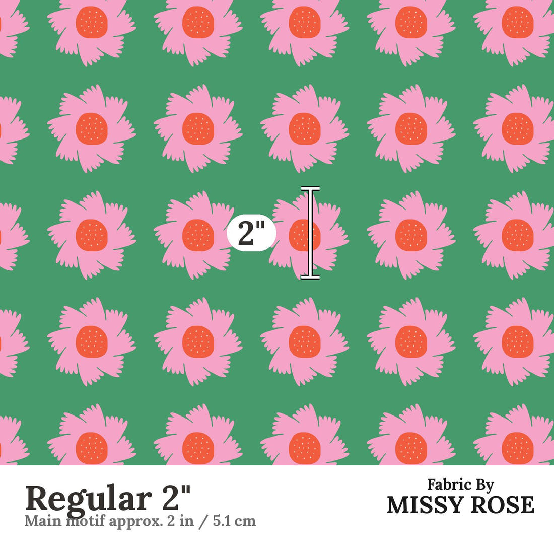 Kristina Forrest 186 Regular 2 inch print scale guide | Fabric by Missy Rose