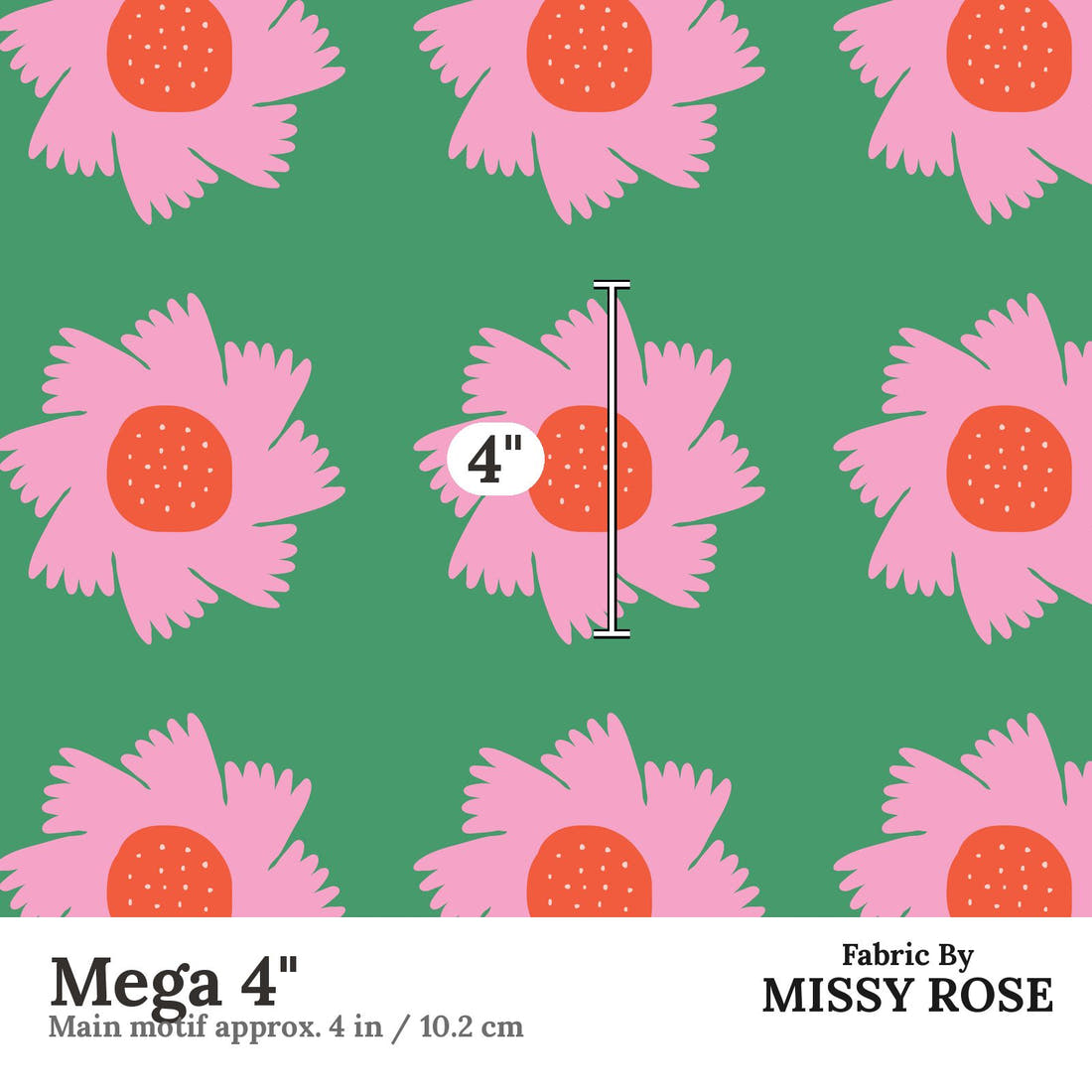 Kristina Forrest 186 Mega 4 inch print scale guide | Fabric by Missy Rose