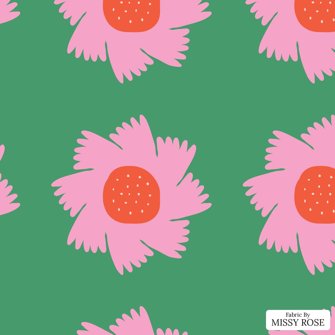Kristina Forrest 186 - flat view of the print, zoom in for detail | Fabric by Missy Rose