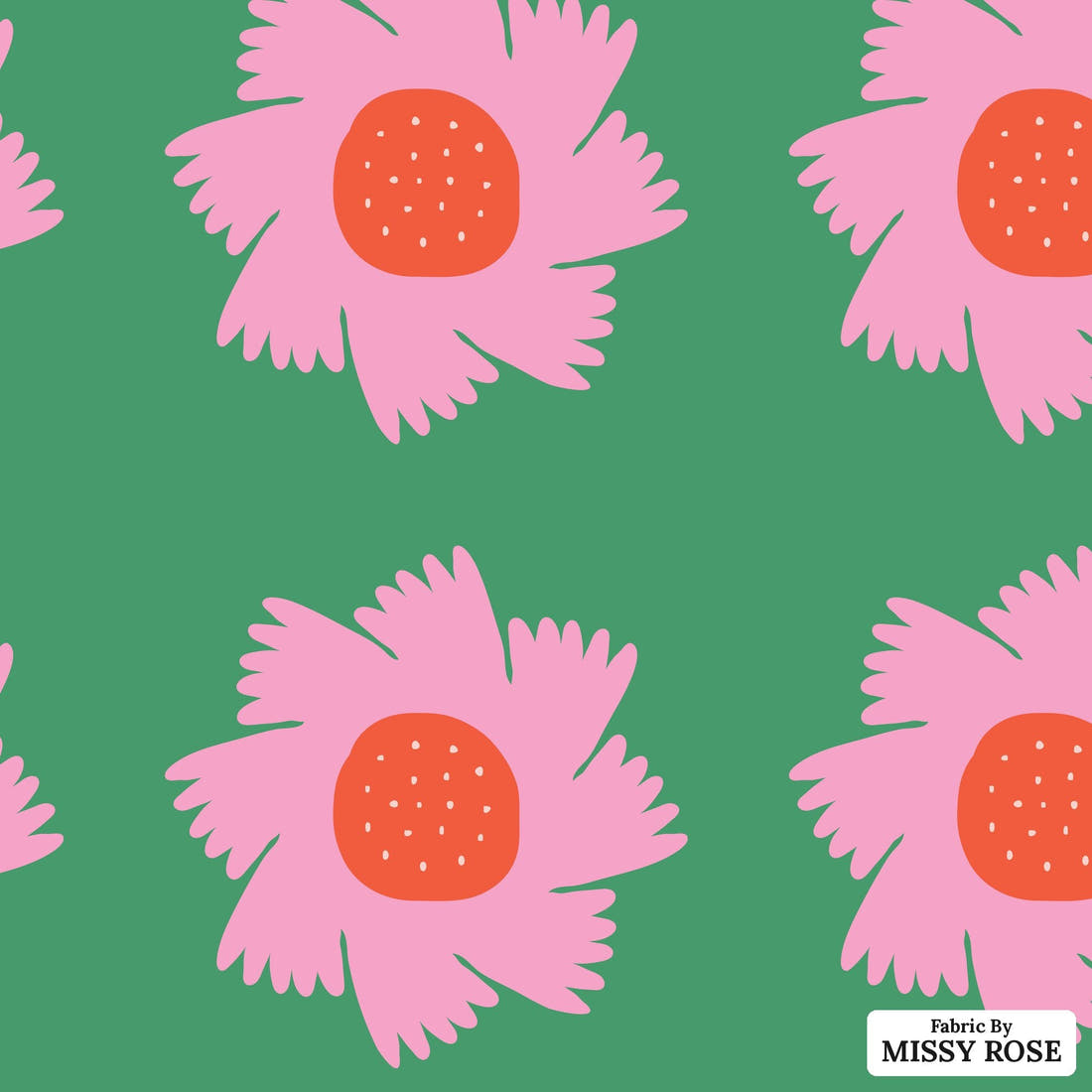 Kristina Forrest 186 - flat view of the print, zoom in for detail | Fabric by Missy Rose