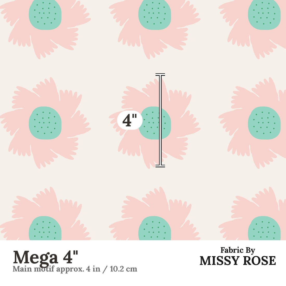 Kristina Forrest 187 Mega 4 inch print scale guide | Fabric by Missy Rose