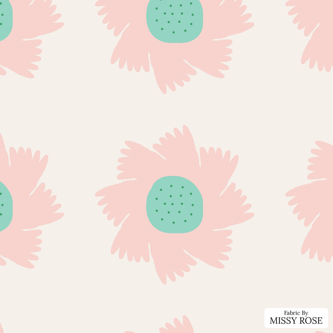 Kristina Forrest 187 - flat view of the print, zoom in for detail | Fabric by Missy Rose